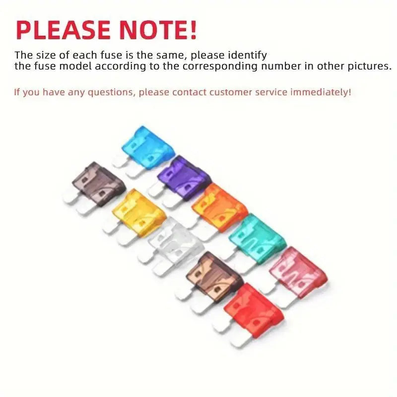 100pcs Universal Car Fuse Assortment Kit 10100080 علبة فيوزات سيارة 100 حبة