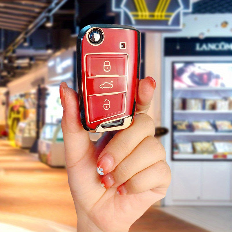 Tpu Car Key Cover For Sagitar, Bora, Tiguan L, Lavida, Magotan, Golf 7, Polo, Tanyue, Tanying