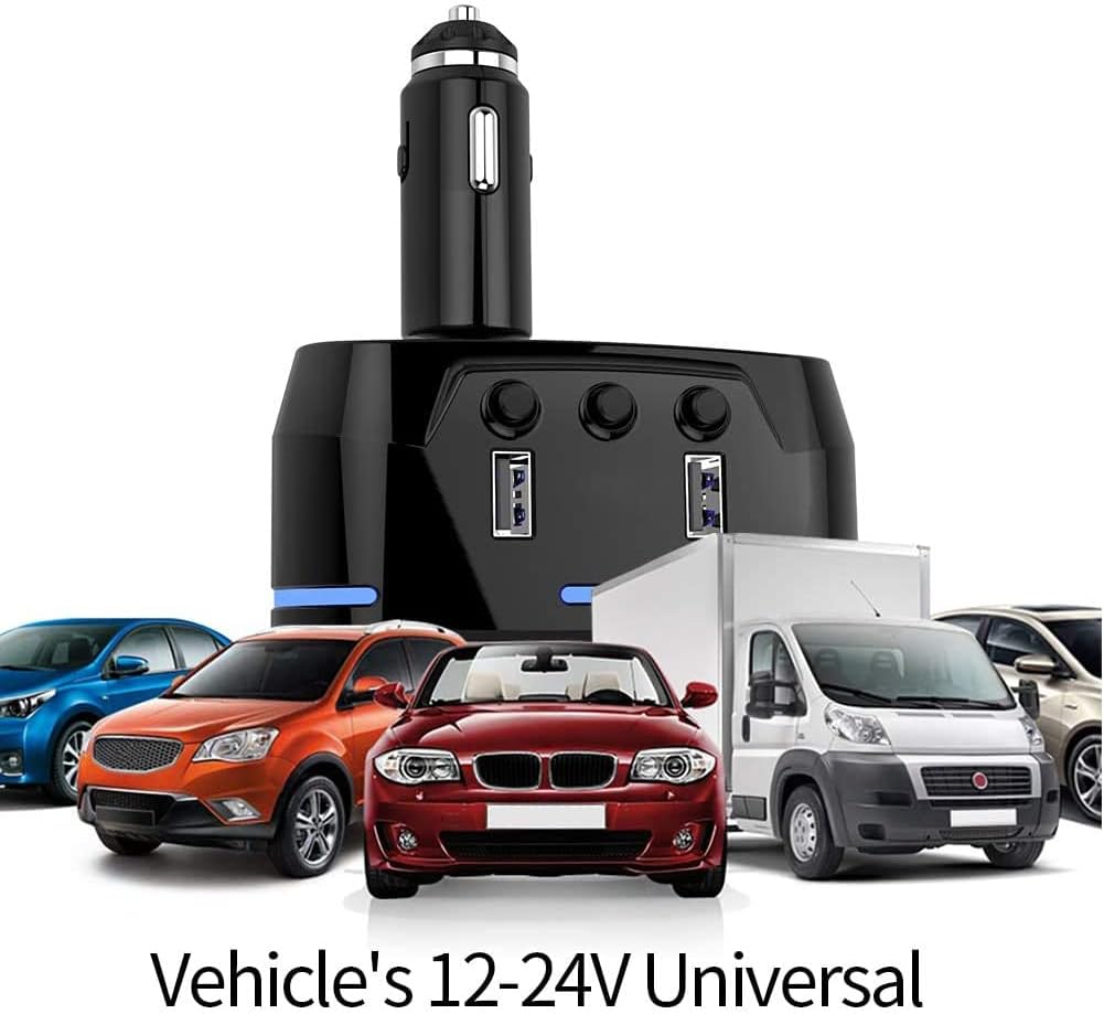 1 Year Warranty multi car cigarette outlet ضمان سنة موزع منفذ كهرباء سيارة ولاعة سجاير