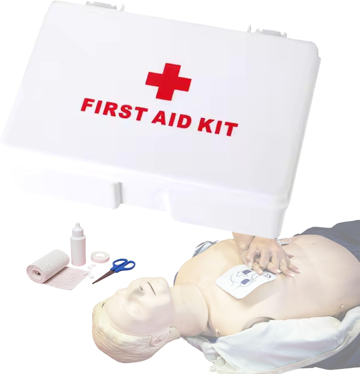 Alayjah Emergency First Aid Kit 44PCS + Gift, DIN 13164, For Car, Home & Officeطقم إسعافات أولية طوارئ 44 قطعة + هدية، DIN 13164، للسيارة والمنزل والمكتب