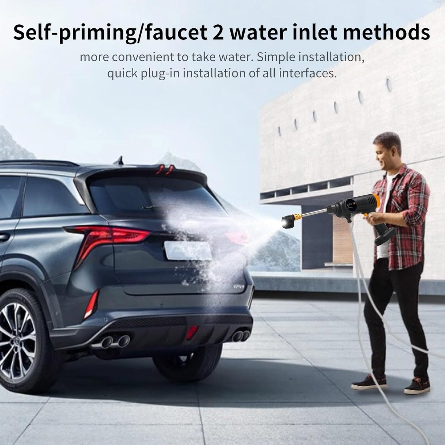Cleaning Washing gun chargeable with accessories مسدس غسيل سيارات قابل للشحن مع اكسسوارات