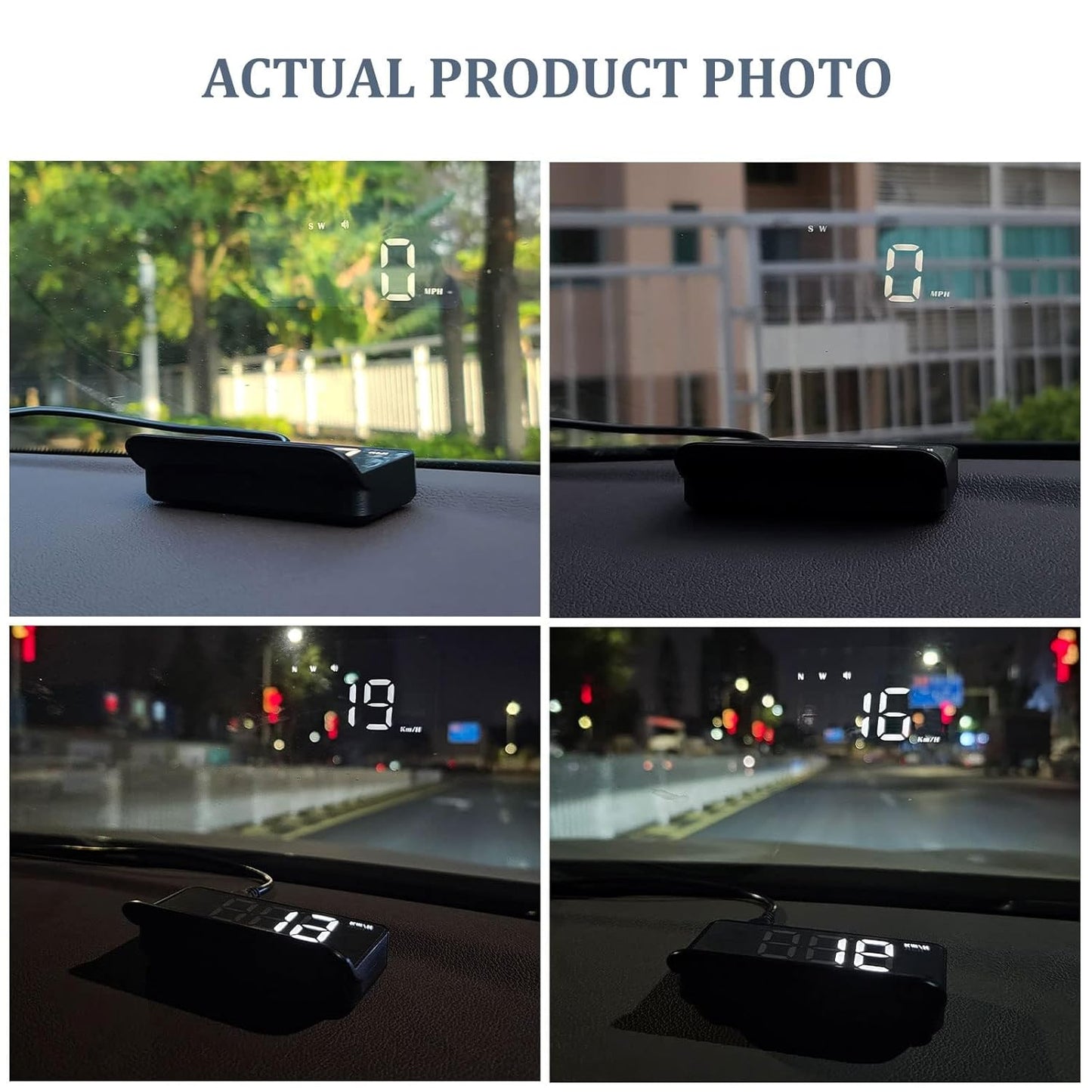 Head Up Display M7-HUD USB Vehicle Speedometer Multifunctional Over Speed Warning system عرض رأس M7-HUD USB | عداد السرعة للسيارة متعدد الوظائف مع نظام تحذير من السرعة الزائدة