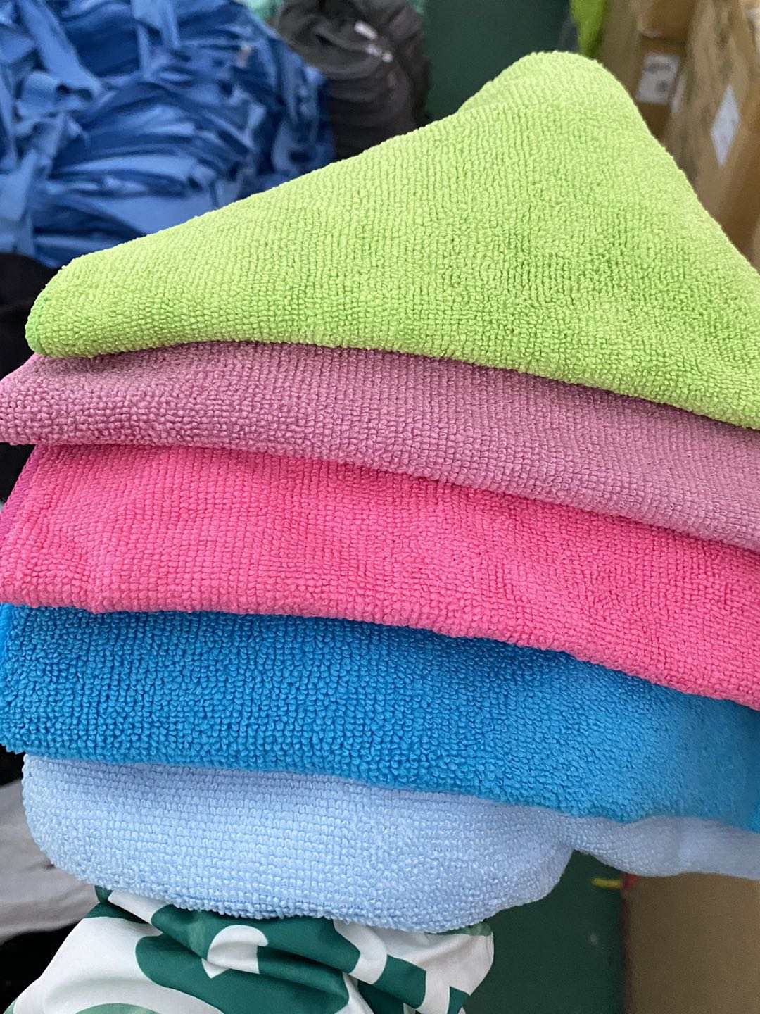 Microfiber towels pack of 5 30x30cm فوط مايكروفايبر تنظيف السيارة الملونة