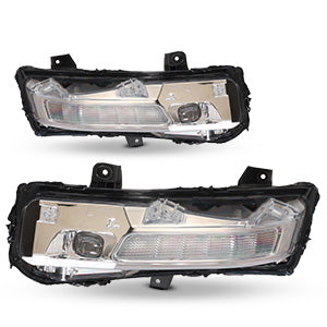 LED Fog Lights Assembly Compatible for 2018-2022 Ford Mustang Sequential Turn Signal Light LED Fog Lamps Replacement for Ford Mustang- 1 Pair (Clear Lens) ليتات كشافات ضباب موستنج