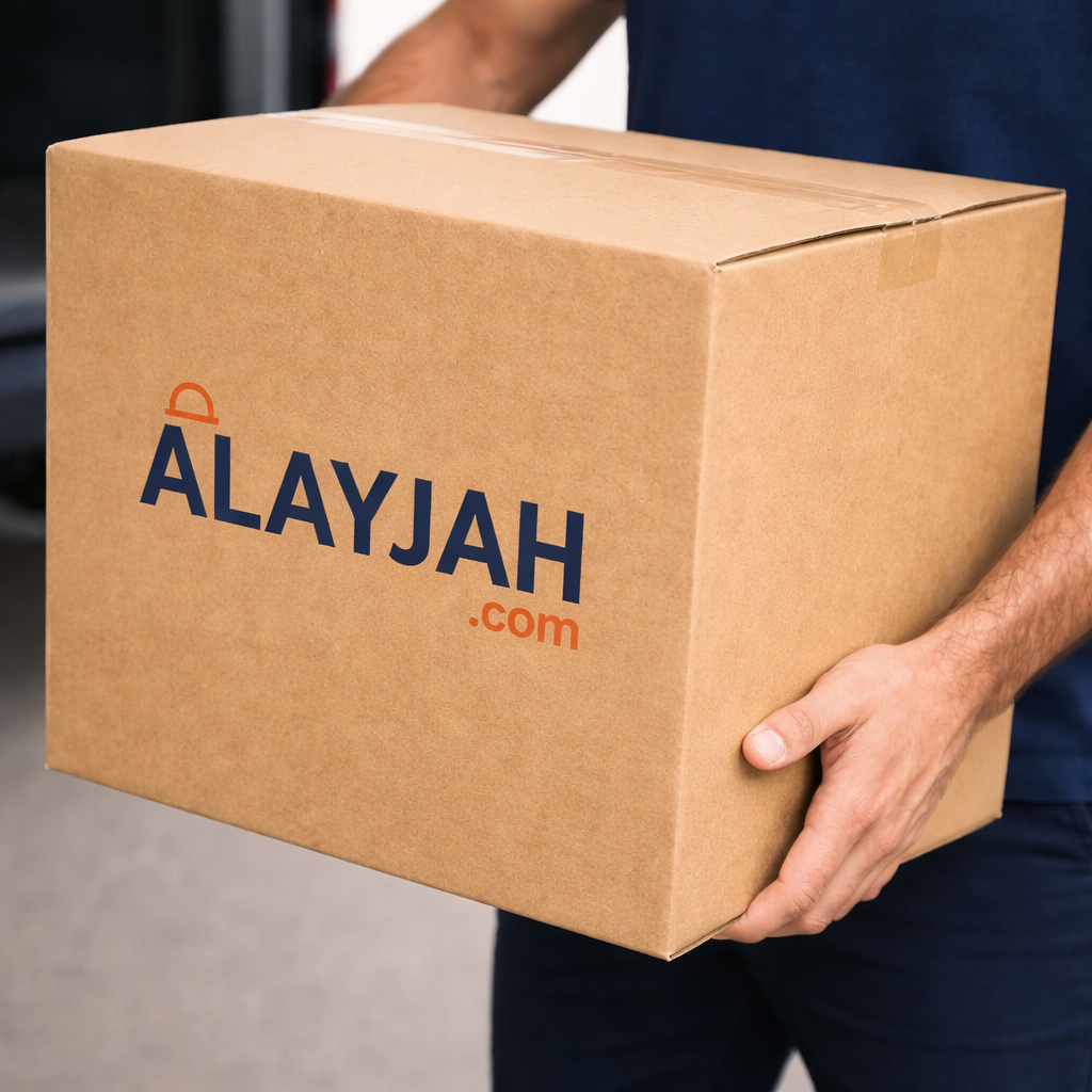 Alayjah Pack of 5 Medium Moving Boxes 45x45x45cm Double Wall Heavy Duty 30kg Capacityطقم 5 صناديق نقل متوسطة 45×45×45 سم مزدوجة الجدار شديدة التحمل 30 كجم
