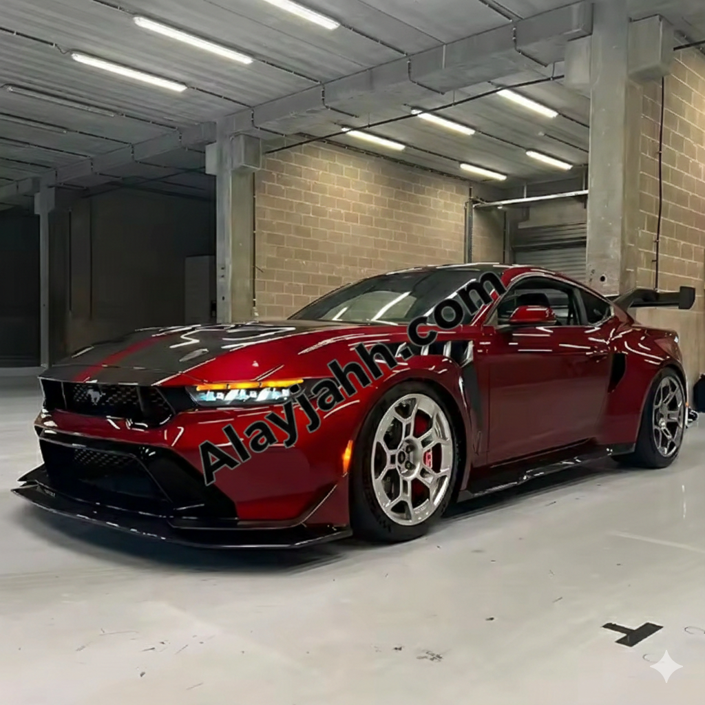 Full GTD-Style Body Kit for Mustang 2015–2017 with 2024 Model Conversion Parts طقم هيكل كامل بتصميم GTD لسيارة فورد موستانج 2015–2017 مع قطع تحويل لشكل موديل 2024