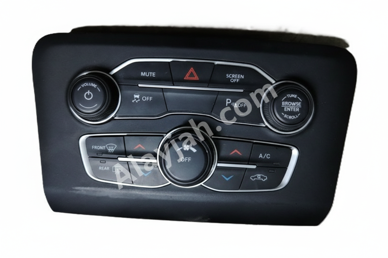 Used Dodge Charger 2016–2023 A/C Heater Climate Control Unit – Temperature & Fan Adjustment Panel - وحدة تحكم مناخية مستخدمة لتكييف الهواء والتدفئة دودج تشارجر 2016–2023 – لوحة ضبط درجة الحرارة والمروحة