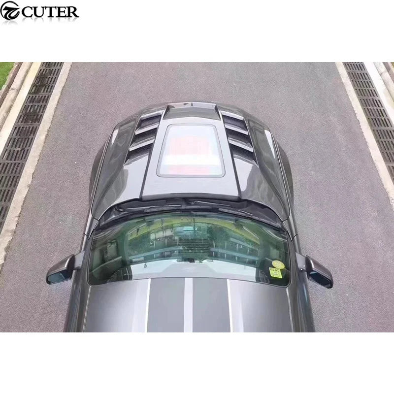 Transparent Carbon Fiber Hood Ford Mustang 15-19 بونيت فورد مستنج كاربون فايبر مع فتحة زجاج