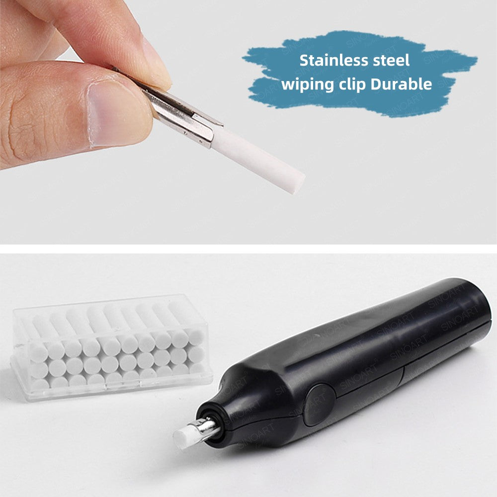Alayjah Electric Eraser, 1 Pc, Battery-Operated, 30 Refills, Precise Tool for Artists & Students 20100290 علايجا ممحاة كهربائية، قطعة واحدة، تعمل بالبطارية، مع 30 إعادة تعبئة، أداة دقيقة للفنانين والطلاب