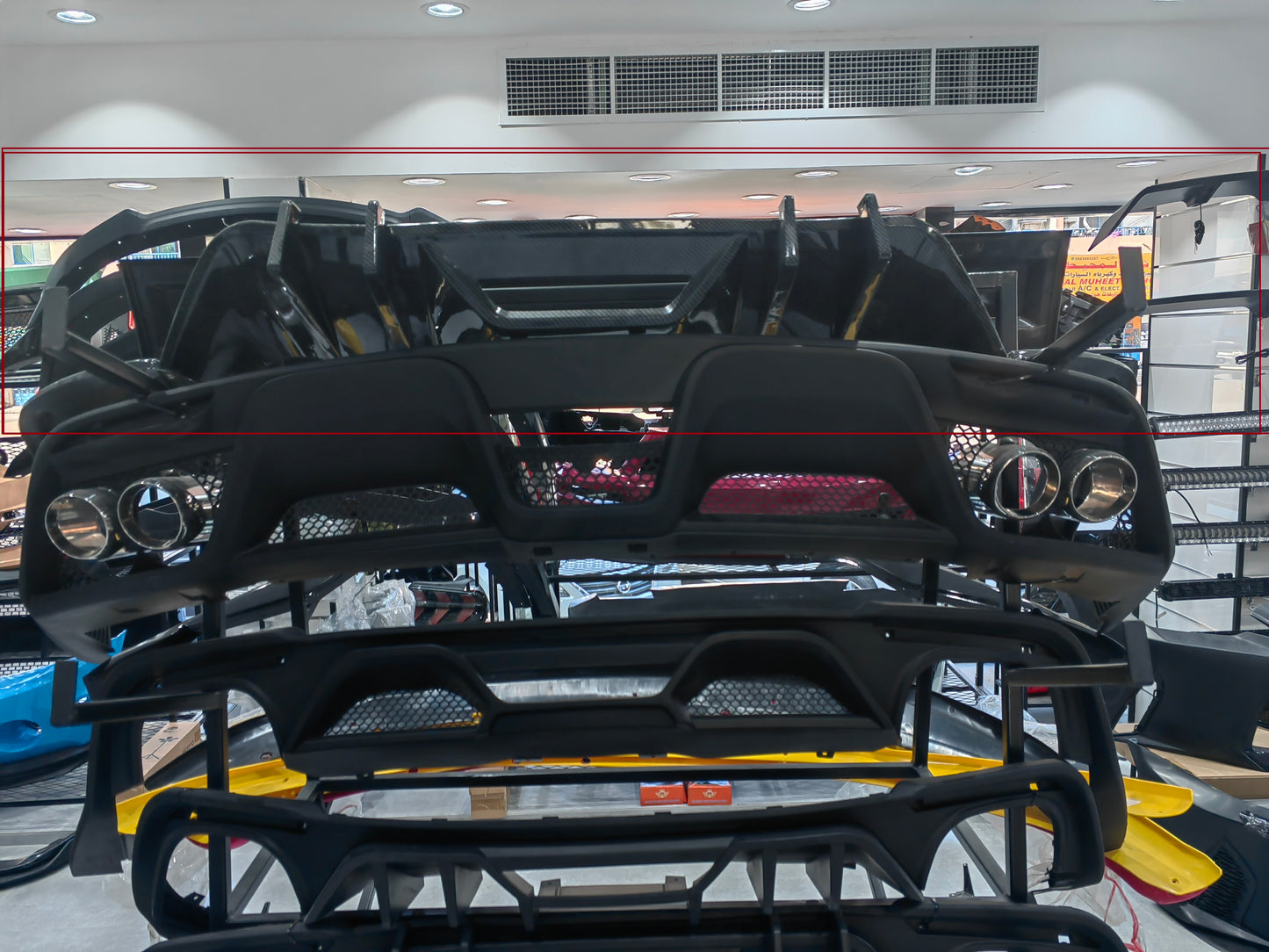 Diffuser carbon fibre compatible with Ford Mustang 2015-2017 دفيوزر موستنج كاربون فايبر