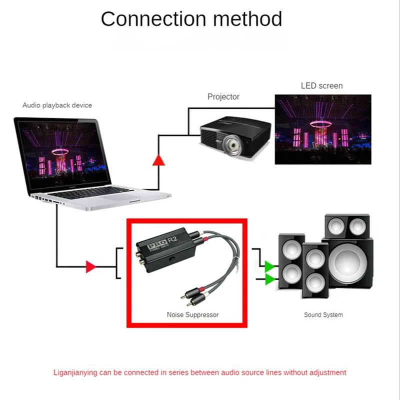 Audio Noise Isolator Filter Isolation professional جهاز عزل الضوضاء في النظام جودة عالية الصوتي