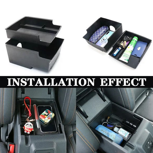 Center Console Organizer Insert Tray & Armrest Storage Box - Compatible with Ford Bronco 2021+,10400150 صينية منظم درج الكونسول الأوسط وصندوق تخزين مسند الذراع - متوافق مع فورد برونكو 2021+