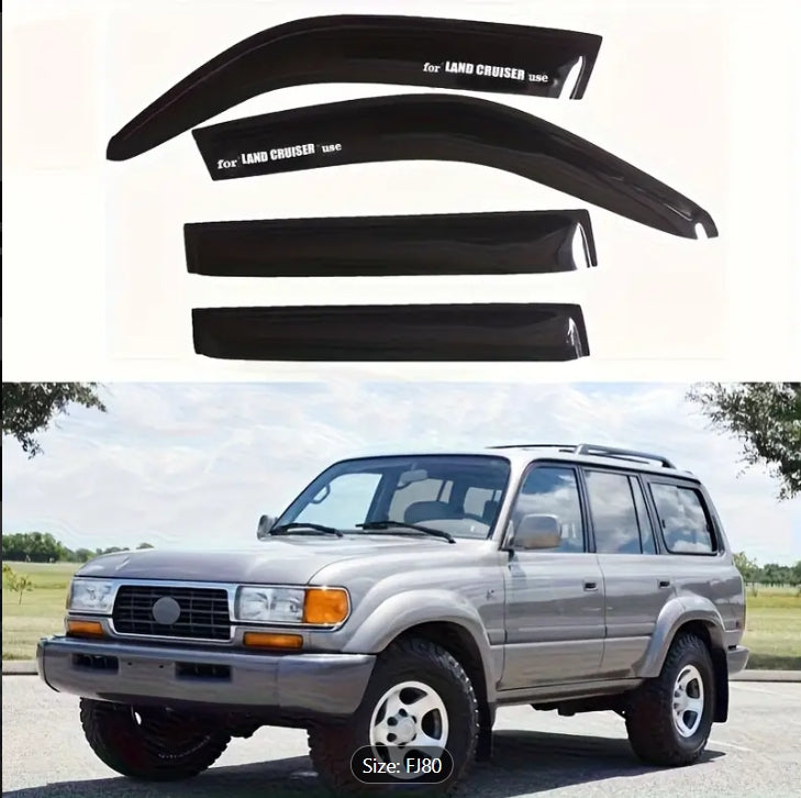 Windshield Sun & Rain Visor for Toyota Land Cruiser FJ80 1990-1997, Durable PP Material, Weatherproof Protection واقي زجاج أمامي وحاجب شمس ومطر لسيارة تويوتا لاند كروزر FJ80 موديل 1990-1997, مصنوع من مادة PP المتينة، حماية من العوامل الجو