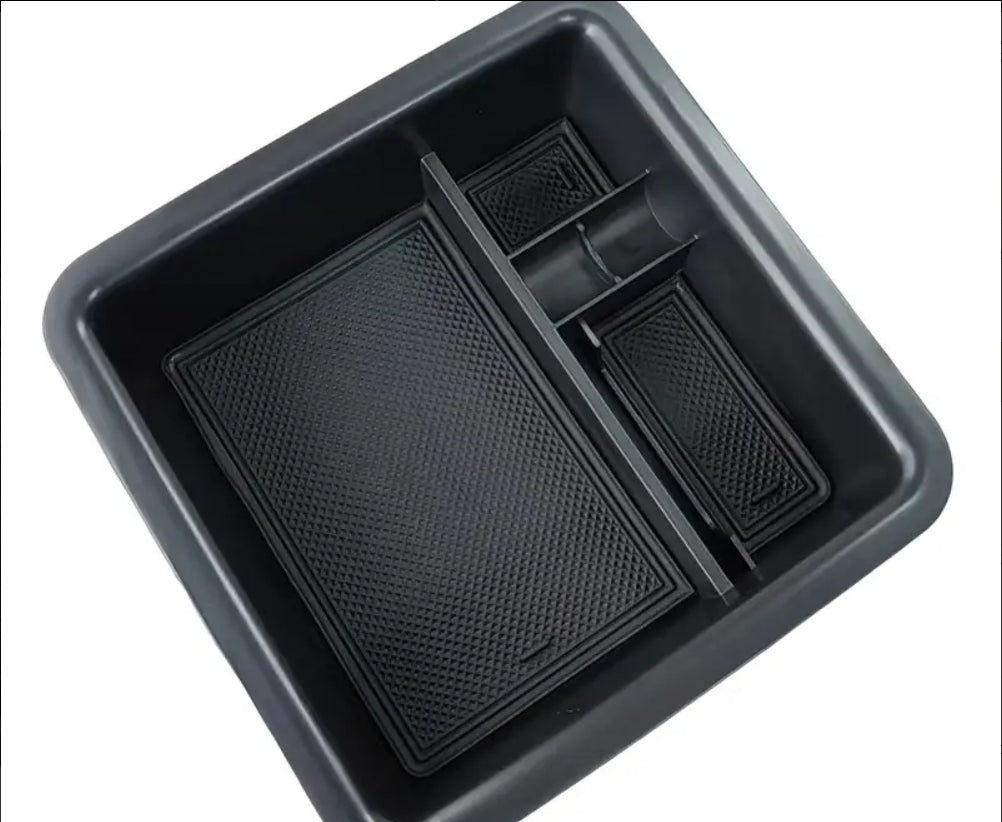 Toyota Land Cruiser FJ Centre Console Organizer Tray, Interior Storage Box with Compartments, Easy Installation, Durable Design منظم صندوق التخزين لمركز التحكم لسيارة تويوتا لاند كروزر FJ, درج داخلي بتقسيمات، تركيب سهل وتصميم متين