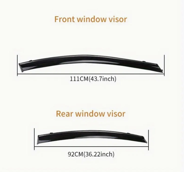 Acrylic Window Deflector Vent Visor Sun Shade for Toyota Camry Sedan 2007–2011, Weather & Sun Protection واقي نافذة أكريليك مع فتحة تهوية ومظلة شمس لتويوتا كامري سيدان 2007-2011 , حماية من الشمس والعوامل الجوية