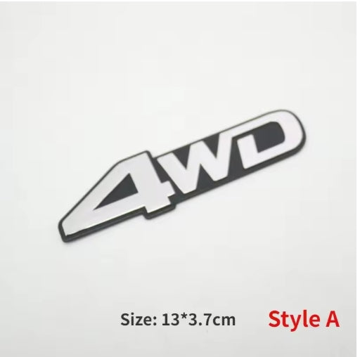 4WD Full-Time Rear Trunk Logo Sticker, Watercolour Tea jet Plate for Land Cruiser FJ60/62/80, FZJ80, LX450 – Durable Car Emblem ملصق شعار خلفي 4WD فول تايم – لوحة تيجيت مائية لاند كروزر FJ60/62/80 وFZJ80 وLX450 – شارة سيارة متينة