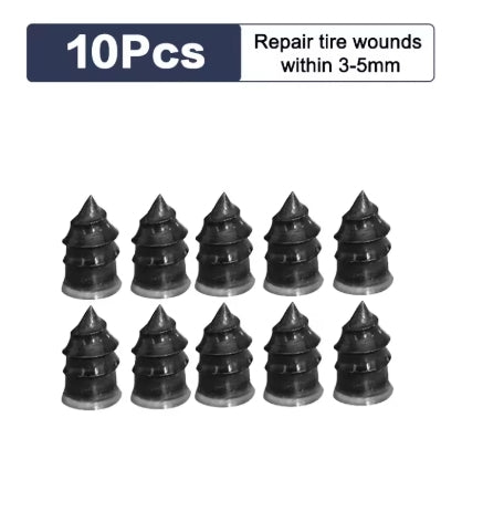 Alayjah, 10/30Pcs Universal Tire Repair Rubber Nail , Quick Fix for Car, Motorcycle, Truck & Bike Tires 10/30 مسمار مطاطي لإصلاح إطارات السيارات والدراجات والشاحنات,حل سريع وسهل للثقوب