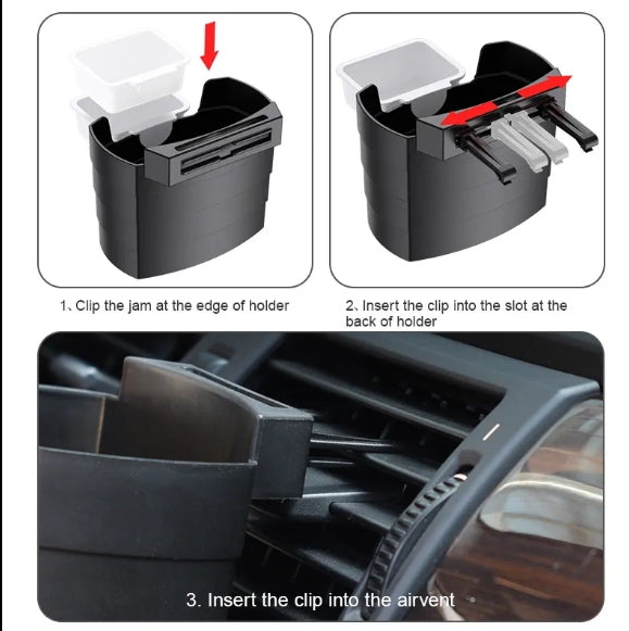 عبوتان من حامل صينية المربى المتعدد الوظائف الفاخر العالمي – حامل صلصات داخل السيارة / صينية للبطاطس المقليةPack of 2 Universal Luxury Multi-Function Jam Tray Sauce Dish Holder Interior Car Tray French Fry Holder