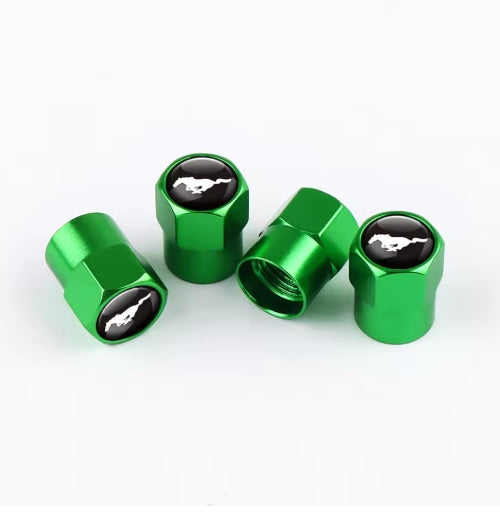 4PCS Car Tire Valve Caps, Ford Mustang, Shelby, Fiesta, Mondeo, Fusion, Durable Logo Dust Protection 4 قطع أغطية صمامات إطارات سيارات, فورد موستانج، شيلبي، فييستا، مونديو، فيوجن, حماية من الغبار مع شعار السيارة