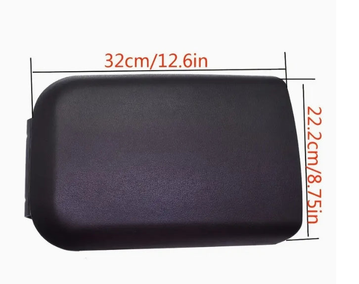 Ford Mustang 2005-2009 Armrest Cover, Black PU Leather, Durable Grip, Perfect Fit Replacement (32×22cm) غطاء مسند ذراع لتسلا فورد موستانج 2005-2009, جلد صناعي أسود PU، تصميم متين بقبضة مريحة، بديل مثالي (32×22 سم)الداخلية