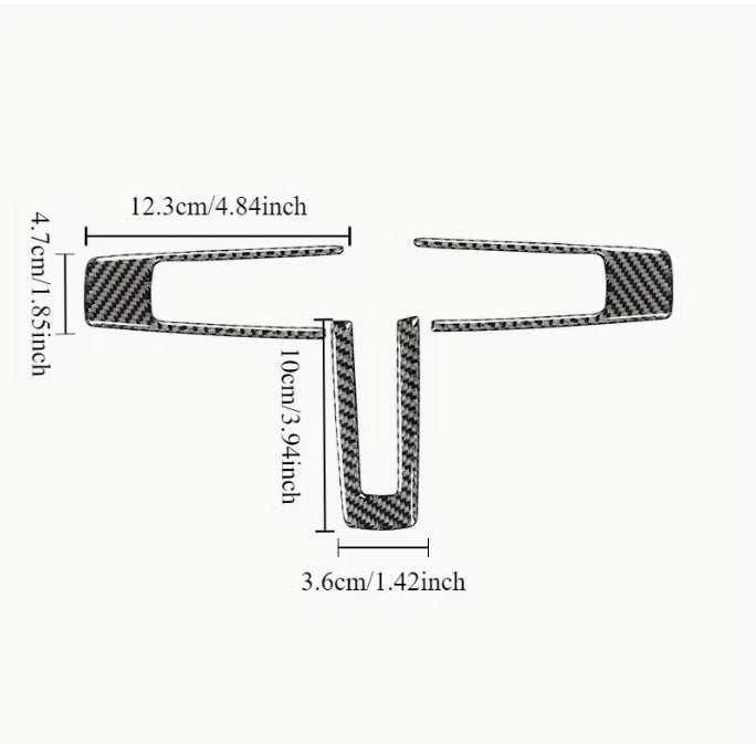Carbon Fiber Steering Wheel Button Trim for Ford Mustang 2009-2013, Interior Upgrade Frame Decal Accessory إطار أزرار عجلة القيادة كربون فايبر لفورد موستنج 2009-2013 ,ملصق ديكور لترقية الداخلية