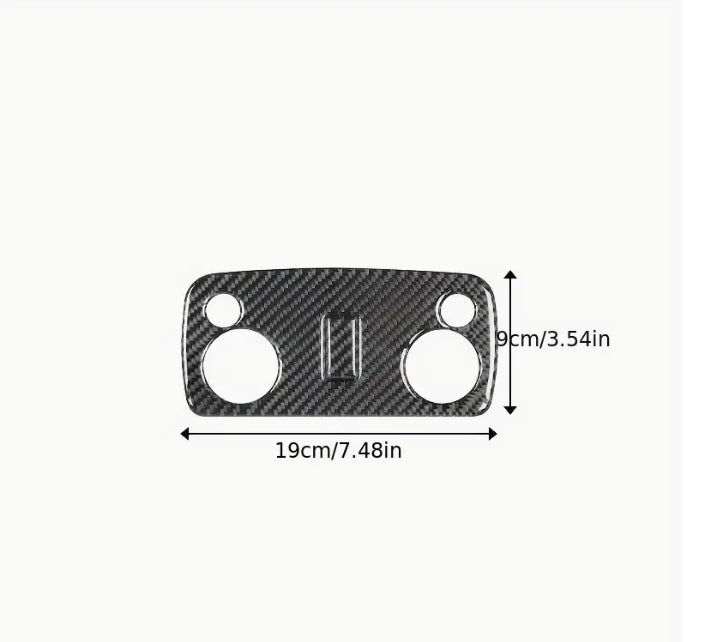 Deluxe Carbon Fiber Reading Light Panel Trim for Ford Mustang 2005-2013, 2pcs Interior Decorative Upgrade ألياف الكربون للوحة ضوء القراءة لسيارة فورد موستنج,