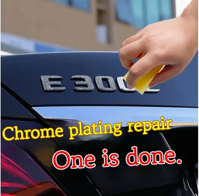 50g Car Chrome Restoration & Repair Paste, Polishing & Refurbishing for Door Handles, Window Trim, Badges معجون ترميم وتلميع كروم للسيارة 50 جم, لتجديد مقابض الأبواب، حواف النوافذ والشارات