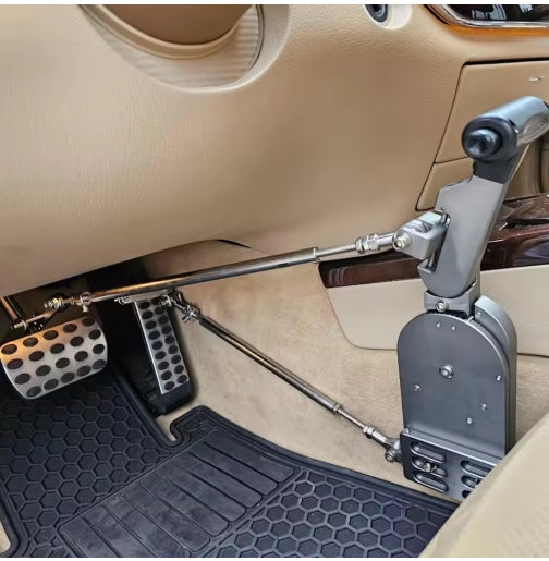 Fixed Hand Controls for Disabled Drivers, Permanent Car Pedal Assist & Driving Aid Device عصا تحكم يدوية ثابتة لذوي الاحتياجات الخاصة , جهاز مساعد للقيادة والتحكم في دواسات السيارة