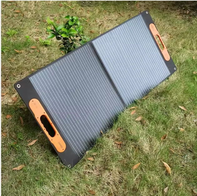 Enjoe Foldable Solar Panel, 100W/200W/600W Monocrystalline Portable Power for Camping & RV لوح طاقة شمسية قابل للطي من Enjoe, 100/200/600 واط أحادي البلورة محمول للتخييم والسيارات السكنية