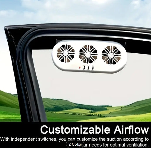 Alayjah, Solar Car Exhaust Fan, 1 Pc, Dual USB/Solar, 3-Speed Vent, Easy Install, Keeps SUV/Truck Cool ألايجاه، مروحة عادم شمسية للسيارة، USB مزدوج، 3 سرعات، سهلة التركيب، تبريد SUV/شاحنة