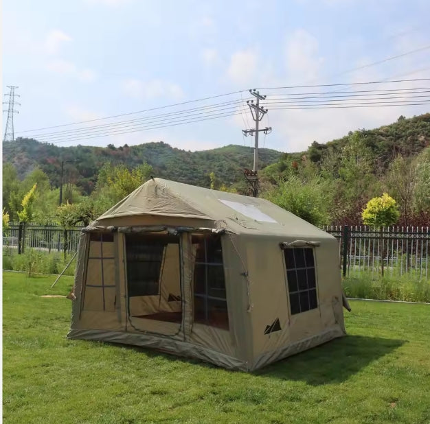 Family Cabin Camping Tent 3x3m – Waterproof Outdoor Shelter for Groups & Travel خيمة تخييم عائلية مقاس 3×3 متر مقاومة للماء – مأوى خارجي للرحلات والتخييم