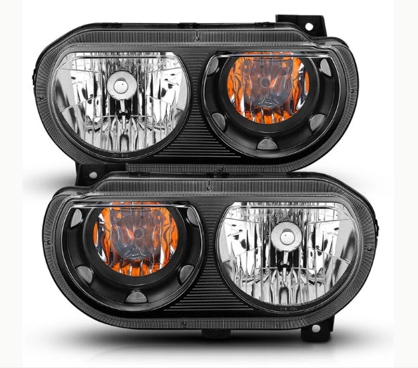 New Dodge Challenger 3rd generation 2008-2014 Headlight Assembly – Driver & Passenger Sideمصابيح أمامية جديدة دودج تشالنجر الجيل الثالث 2008–2014 (يمين ويسار)