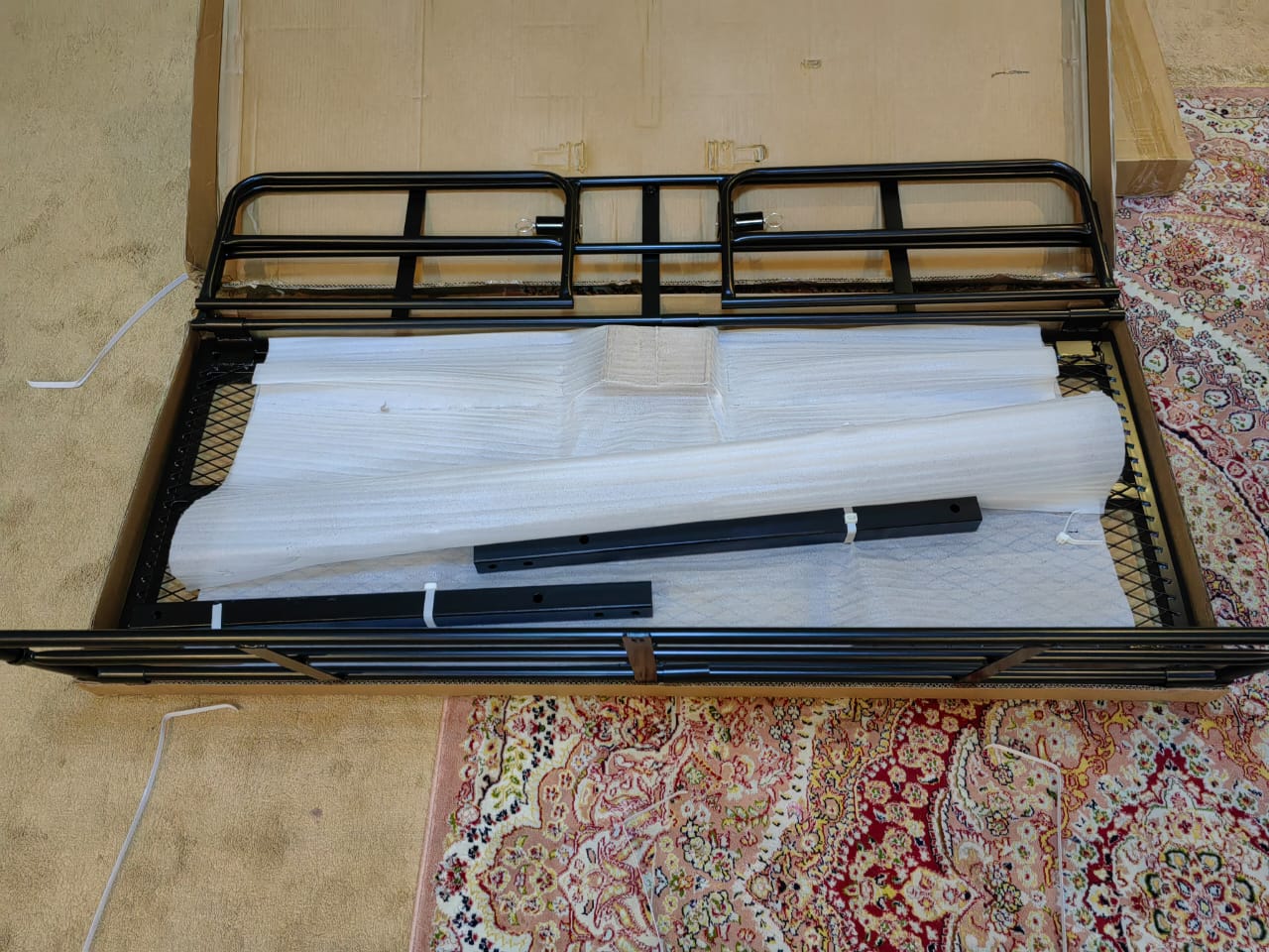 سلة قابلة للطي مع شنطة مجانا لسيارات الدفع الرباعي عمودين تركب على القلص Toyota Land Cruiser Nissan VETC Patrol