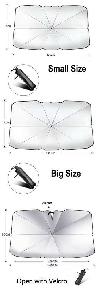 (سعر خاص للتجار )Special price for Sellers Car Windshield Sun Shade Umbrella, Foldable Front Window Sunshade Umbrella (140X80cm) شمسية مضلة للسيارة والزجاج الامامي قابلة للطي تحمي من اشعة الشمس