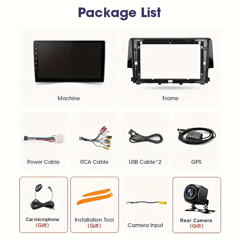 Multimedia Car Radio Android 11 1 year warranty compatible Honda Civic 2015- 2021 شاشة اندرويد هوندا سيفيك ضمان سنة