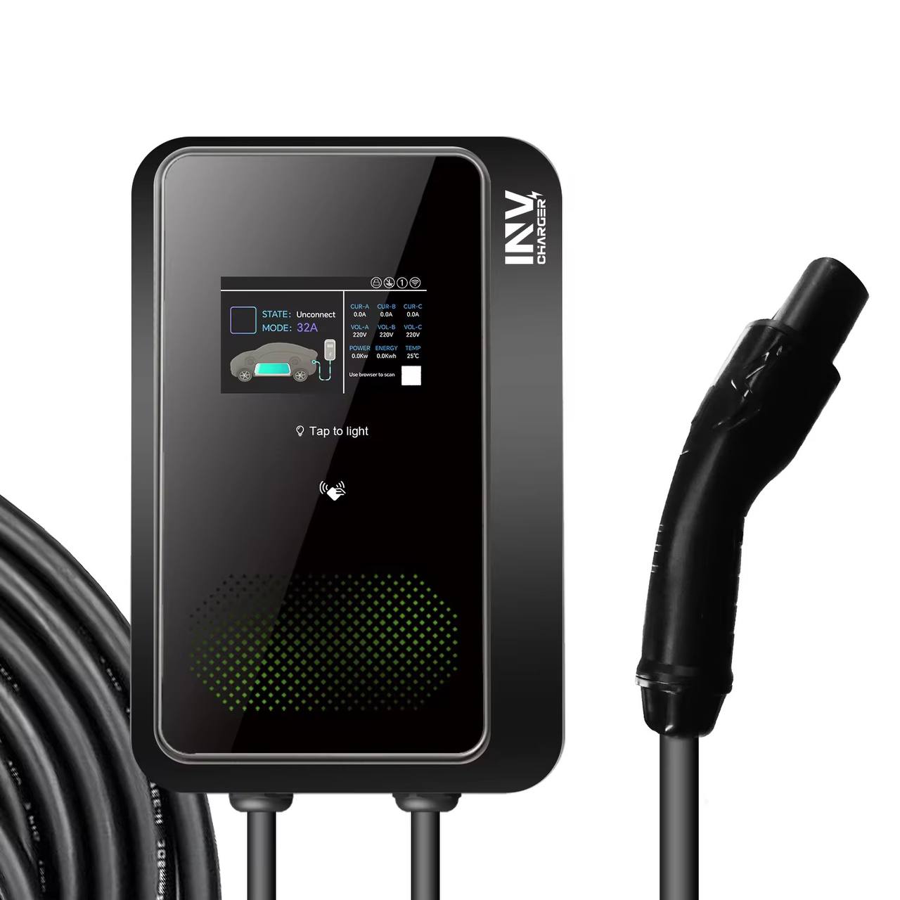 EV Car Wall Charger 48A/11.5kW AC Fast Charging & Power Station (Compatible with Tesla) شاحن حائط للسيارات الكهربائية Type 1 بقدرة 48 أمبير / 11.5 كيلوواط – شحن سريع AC ومحطة طاقة، متوافق مع تسلا