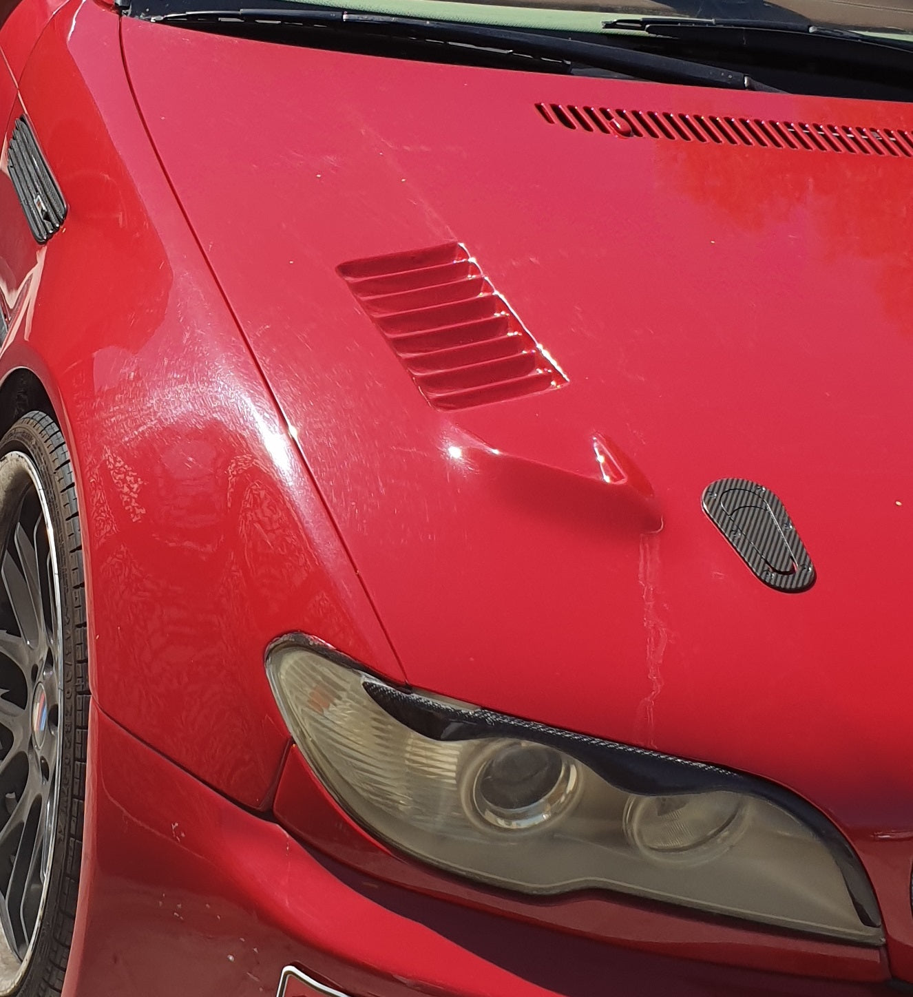 قفل غطاء المحرك كاربون فايبر