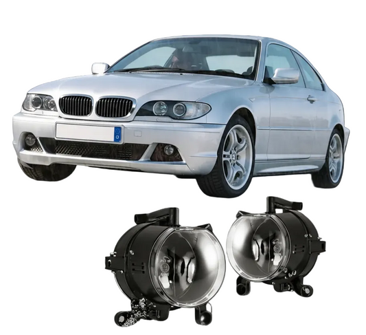 BMW E46 Coupe 1999-2005 Fog Lights Pair  بي ام دبليو كوبيه طقم كشافات ضباب
