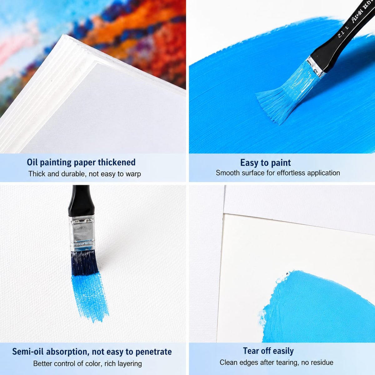Alayjah, A4 Oilcolor Painting Pad, 1 Piece, Premium Textured Paper for Smooth Oil Painting, Ideal for Artists & Beginnersألايجاه، دفتر رسم بألوان الزيت مقاس A4،  20100442 قطعة واحدة – ورق عالي الجودة بسطح ملمس مثالي للرسم الزيتي، مناسب للفنانين والمبتدئين