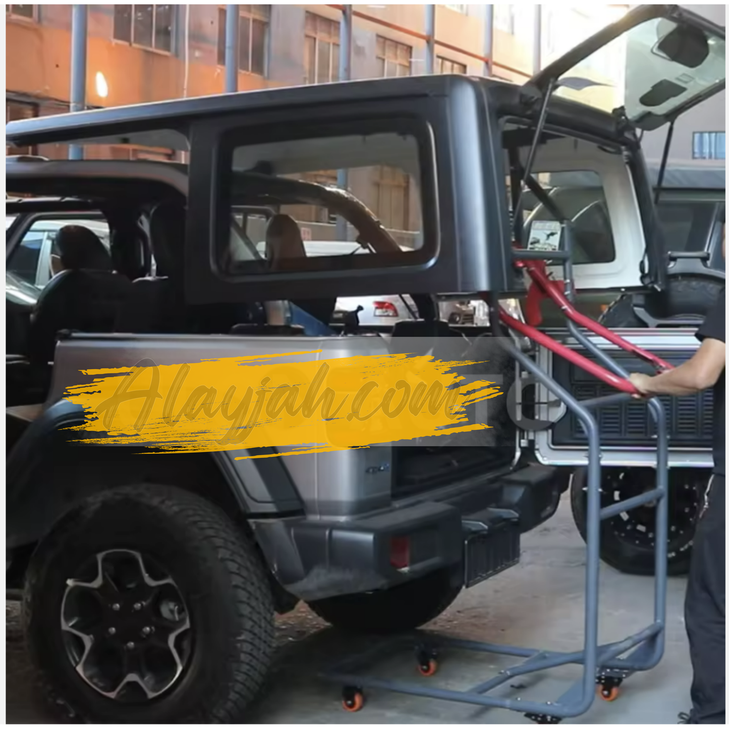 Enjoy Freedom Hard Top Roof Lifter Compatible with Jeep Wrangler 1997-2025, Heavy-Duty & Adjustable استمتع بالحرية رافعة سقف صلب متوافقة مع جيب رانجلر 1997-2025، قوية التحمل وقابلة للتعديل
