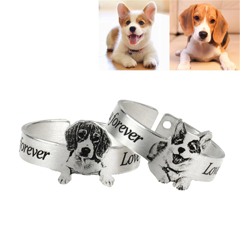 CustomizingBox Personalized pet photo ring