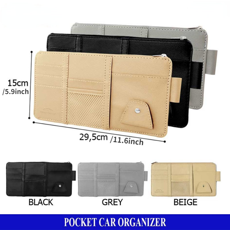 Sun Visor Card Organizer Holder Business Card Holder Pocket Organizer  Sunglasses خاجب الشمس حامل ومُنظِم البطاقات