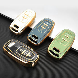 Smart Key Cover Case Audi Accessories A1 Accessories A3 Accessories A4 Accessories A5 Accessories A6 Accessories A7 Accessories A8 Accessories Q3 Accessories Q5 Accessories Q7 Accessories Quattro 2009-2015,  غطاء حماية مفتاح السيارة الذكي( اودي )