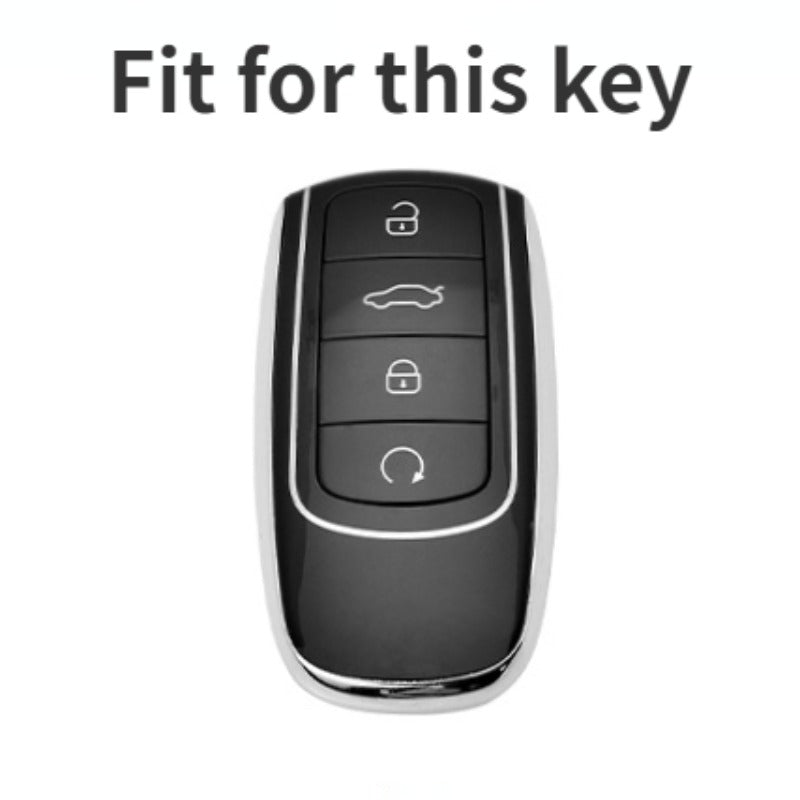 Chery Tiggo 8 Pro 8plus New 5 Plus 7pro  Remote Key Case Cover+Ring Auto Accessories Shell Keychain Protector غطاء مفتاح شيري مع سلسلة للمفاتيح