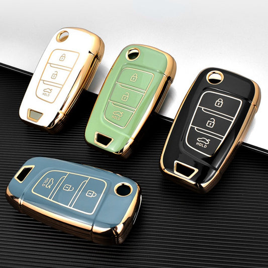 TPU Key Cover Case Shell Hyundai accessories Elantra accessories Solaris accessories Tucson accessories i30 accessories i35 accessories i40 accessories  Flip Key Protector Holder. غطاء حماية لمفتاح هايونداي