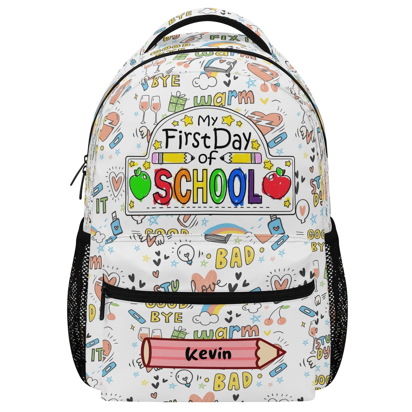 New 15 Inch Casual Style School customized Backpack شنطة مخصصة على كيفك