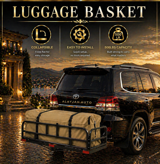 سلة قابلة للطي مع شنطة مجانا  لسيارات الدفع الرباعي عمود واحد تركب على القلص Toyota Land Cruiser Nissan VETC Patrol Special price for Sellers اسعار خاصة للتجار