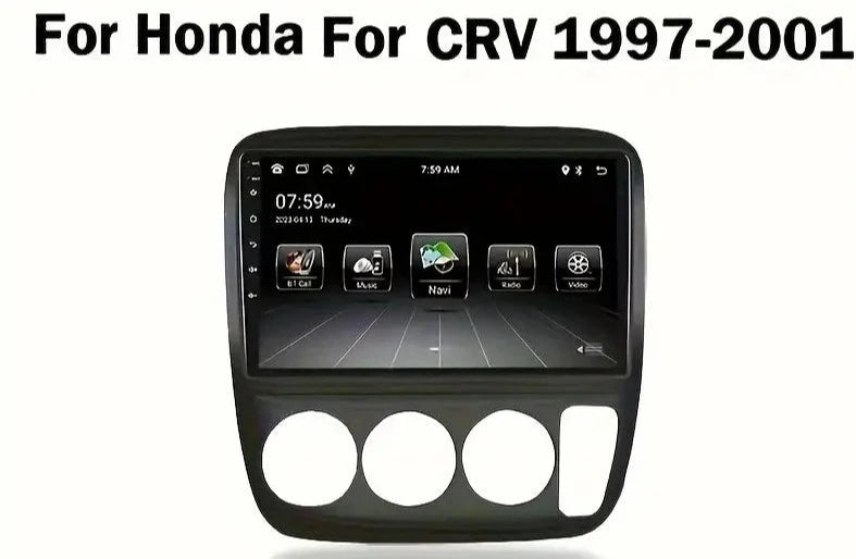 One year Warranty Android 12 HD Carplay combatable with Honda CRV 1997-2001شاشة اندرويد 12 مع كاربلاي ضمان سنة هوندا