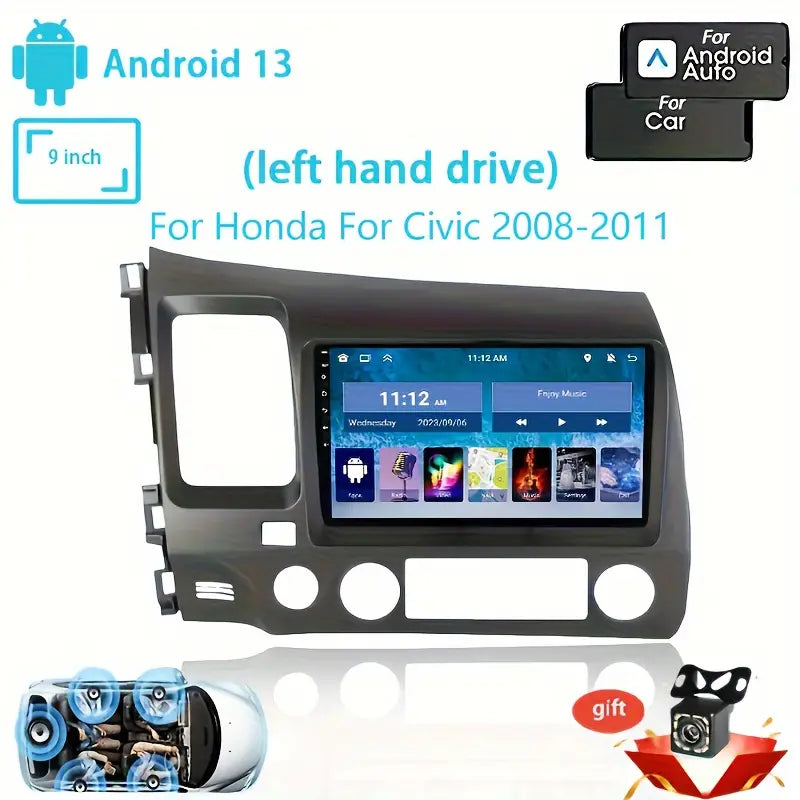 Multimedia Android 13 Navigation carplay Combatable with Honda Civic 8 2005 - 2012 شاشة اندرويد كاربلاي متواففة مع هوندا سيفيك