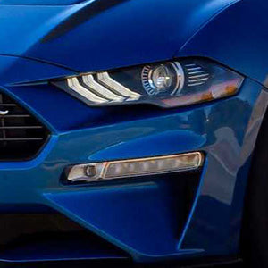 LED Fog Lights Assembly Compatible for 2018-2022 Ford Mustang Sequential Turn Signal Light LED Fog Lamps Replacement for Ford Mustang- 1 Pair (Clear Lens) ليتات كشافات ضباب موستنج